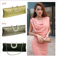 Women Sexy Handbag U Shape Shiny Luxury Evening/shoulder/clutch Bag In Fashion