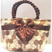 Women Summer Handbag Bow Cotton/silk Tote Bag 8863