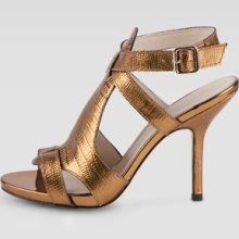 Women's Elizabeth and James Tango Metallic Lizard-Embossed Sandal,