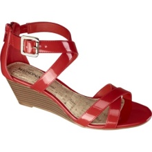 Women's Merona Edda Zip Back Low Wedge Sandal - Coral