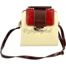 Women's Pu Leather Contrast Color 35di Shoulder Bag/ Handbag/ Cross-body