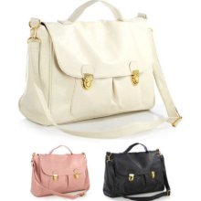 Women's Synthetic Leather Shoulder Handbag Bag Pink