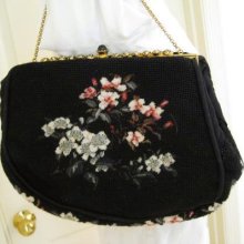 Women's Vintage Needle Point Purse