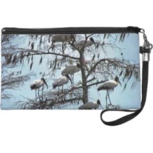 Wood Stork Wristlet Purse