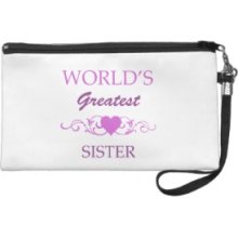 World's Greatest Sister (purple) Wristlets