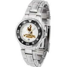 Wyoming Cowboys Ladies Stainless Steel Watch