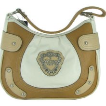 XOXO Kensington White Multi-Colored Junior Hobo Handbag