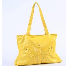 Yellow Stylish Women Handbag Shoulder Purse ...