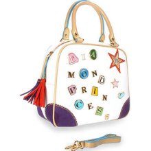 Young Lady Summer White Charm Accented Fashion Handbag Tote Purse Wholesale