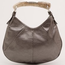 YSL Metallic Leather Mini Mombasa Hobo