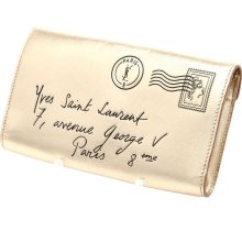 Yves Saint Laurent Gold Y-mail Clutch