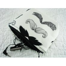 Zippered Pouch - Cosmetic Bag - Tech Accessories Bag - Where's my 'Stache