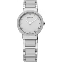 10725-754 Bering Time Ladies Ceramic Links Watch