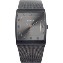 11233-077 Bering Time Mens Grey Mesh Watch