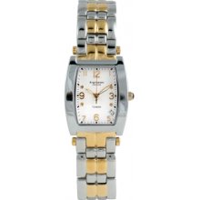 1963DMT Krug Baumen Tuxedo Two Tone 4 Diamond White Dial Steel-Two Ton...