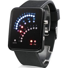 29 LED Silicone Band Watch(Balck) Wrist