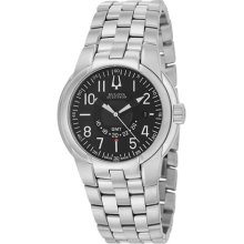 Accutron by Bulova Eagle Pilot GMT Dual Time Zone Steel Mens Watc ...