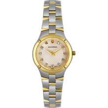 Accutron Women's Barcelona Diamond Two Tone Stainless Steel 28R122