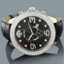 Arctica Watches Mens Diamond Watch 6.25ct Black