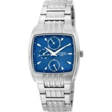 Armitron Mens Calendar Day Watch w/Blue Cushion Dial, Subdials and ST