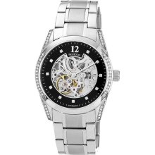 Armitron Mens Silver-Tone Automatic Skeleton Watc