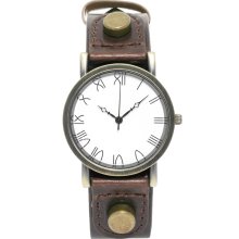 ASOS Watch with Rivet Detail Brown