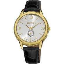 August Steiner Men's Leather Strap Watch