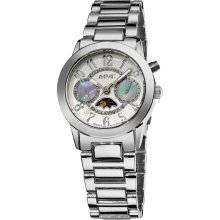 August Steiner Silver-tone Multifunction Ladies Watch AS8038SS