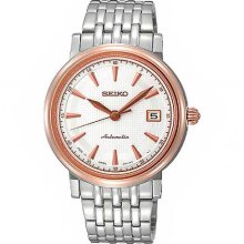 Authentic Seiko Automatic Business Class Men's White Dial Watch Srp118j1