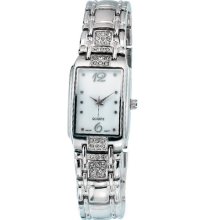 Avon Rhinestone Accent Bracelet Watch