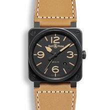 Bell & Ross Men's Black Dial Watch BR0392-heritage