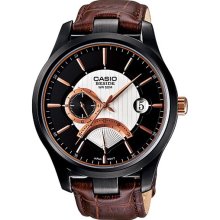 BEM-308BL-1AV BEM-308BL Casio Quartz Beside Mens Leather watch