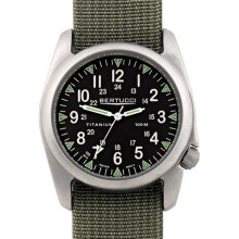 Bertucci A-4T Vintage 44 Yankee Tritium Men's Titanium Watch - Drab