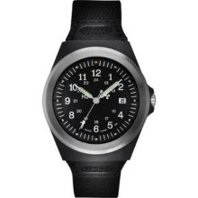 Black Resin Military Nylon Leather Strap