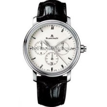 Blancpain Villeret Monopoussoir Chronograph Watch 6185-1127-55