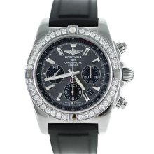 Breitling B01 Ab0110 Chronometre Certifie Resin Band Black Men's Watch Automatic