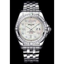 Breitling Galactic 41 Steel Diamond Watch #516