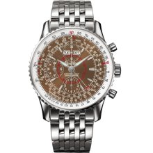 Breitling Men's Montbrillant Datora Brown Dial Watch a2133012.q509.441a