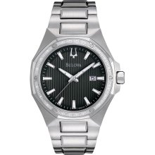 Bulova Stainless Steel Diamond Men's Watch 96E111