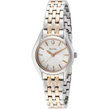 Bulova Watches Women's Silver Dial Two Tone Two Tone Silver Dial 98L1