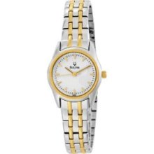 Bulova Women's 98l138 Bracelet Silver White Dial Watch