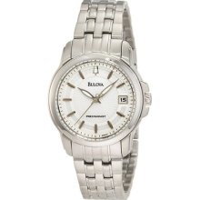 Bulova Women's Precisionist Classic White Dial Round Quartz Watch 96m121