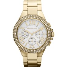 Camille Gold Tone Glitz Chronograph Watch