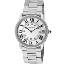 Cartier Watches Women's Ronde Solo Pale Silver Opaline Dial Stainless