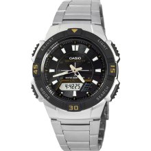 Casio AQS800WD-1E Men's Slim Tough Solar Black Dial Multi-Function Ana