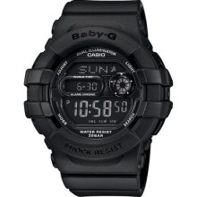 Casio Baby-g Digital 3d Large All Black Monotone Bgd140-1a