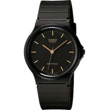 Casio Black And Gold Classic Analogue Watch Mq-24-1e