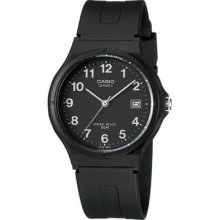 Casio Black Date Plastic 50m Watch Mw-59-1 Mw-59-1b