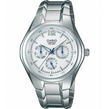 Casio Edifice Day Date Solid S/steel Men's Watch Ef309d-7a W/box