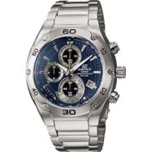 Casio EF517D-2A Stainless Steel Edifice Blue Dial